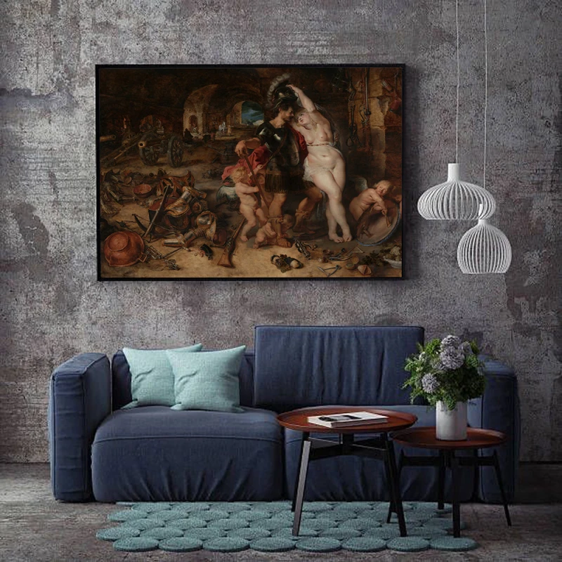 Tablou Rubens - Marte dezarmat de Venus, tablou reproducere înrămat cadou memorabil pentru casă nouă sau pentru un birou Tablou Rubens - Marte dezarmat de Venus, tablou reproducere înrămat cadou memorabil pentru casă nouă sau pentru un birou
