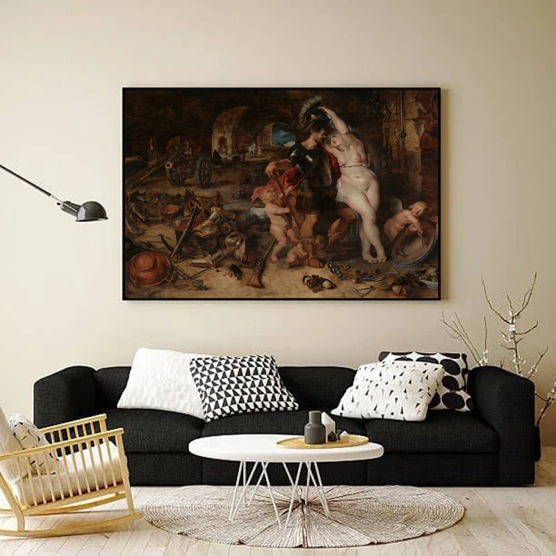 Tablou Rubens - Marte dezarmat de Venus, tablou reproducere înrămat cadou memorabil pentru casă nouă sau pentru un birou Tablou Rubens - Marte dezarmat de Venus, tablou reproducere înrămat cadou memorabil pentru casă nouă sau pentru un birou