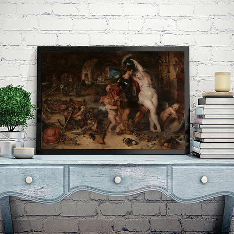 Tablou Rubens - Marte dezarmat de Venus, tablou reproducere înrămat cadou memorabil pentru casă nouă sau pentru un birou Tablou Rubens - Marte dezarmat de Venus, tablou reproducere înrămat cadou memorabil pentru casă nouă sau pentru un birou