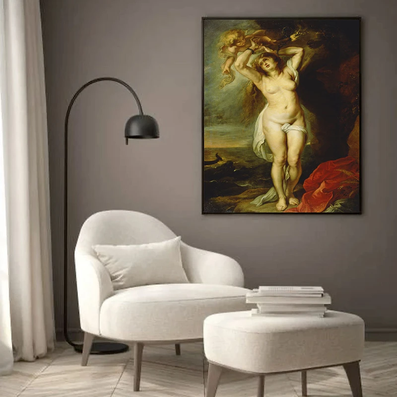 Tablou Rubens - Andromeda, tablou reproducere înrămat transformă instantaneu atmosfera din living, birou sau dormitor Tablou Rubens - Andromeda, tablou reproducere înrămat transformă instantaneu atmosfera din living, birou sau dormitor