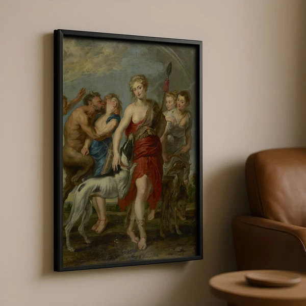 Tablou Rubens - Diana și nimfele ei la vânătoare, tablou reproducere înrămat piesa centrală ideală pentru un living spațios, un birou sau dormitore Tablou Rubens - Diana și nimfele ei la vânătoare, tablou reproducere înrămat piesa centrală ideală pentru un living spațios, un birou sau dormitore