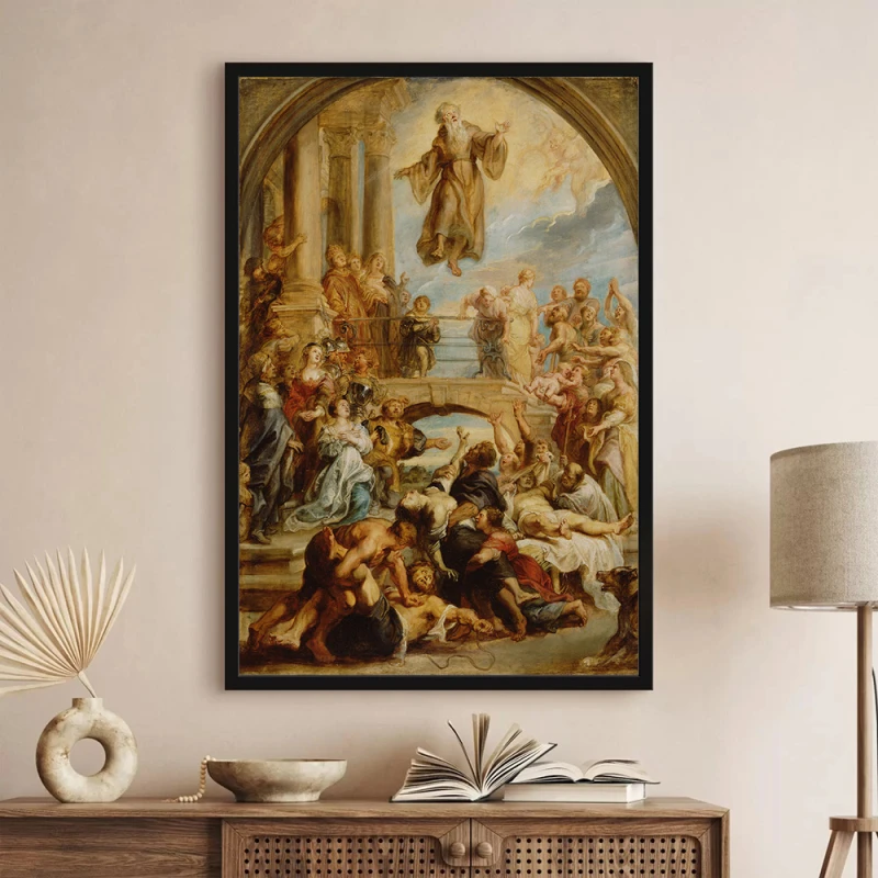 Tablou Rubens - Miracolele Sfântului Francisc de Paola, tablou reproducere înrămat ideal pentru livinguri spațioase, holuri mari sau birouri Tablou Rubens - Miracolele Sfântului Francisc de Paola, tablou reproducere înrămat ideal pentru livinguri spațioase, holuri mari sau birouri
