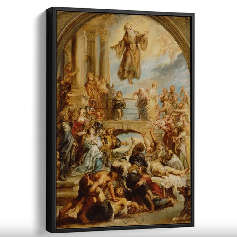 Tablou Rubens - Miracolele Sfântului Francisc de Paola, tablou reproducere înrămat ideal pentru livinguri spațioase, holuri mari sau birouri Tablou Rubens - Miracolele Sfântului Francisc de Paola, tablou reproducere înrămat ideal pentru livinguri spațioase, holuri mari sau birouri