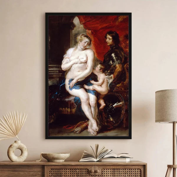 Tablou Rubens - Venus, Marte și Cupidon, tablou reproducere înrămat rafinament instant în livinguri, birouri elegante sau holuri spațioase