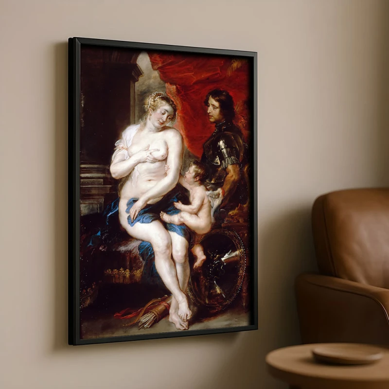 Tablou Rubens - Venus, Marte și Cupidon, tablou reproducere înrămat rafinament instant în livinguri, birouri elegante sau holuri spațioase Tablou Rubens - Venus, Marte și Cupidon, tablou reproducere înrămat rafinament instant în livinguri, birouri elegante sau holuri spațioase