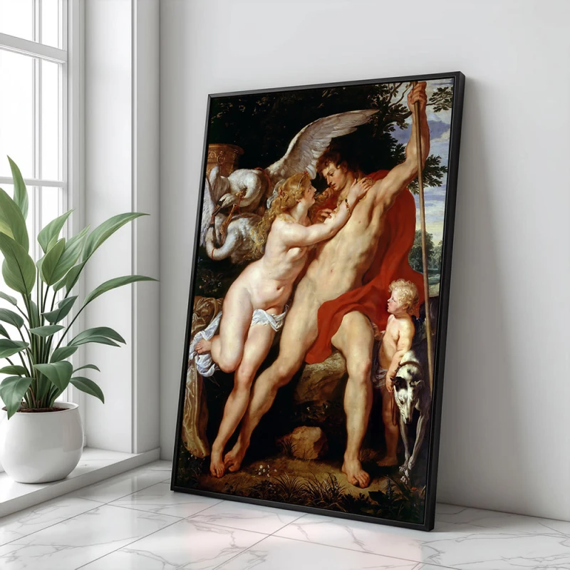Tablou Rubens - Venus și Adonis, tablou reproducere înrămat pentru un living rafinat, un birou elegant sau un dormitor cu personalitate Tablou Rubens - Venus și Adonis, tablou reproducere înrămat pentru un living rafinat, un birou elegant sau un dormitor cu personalitate