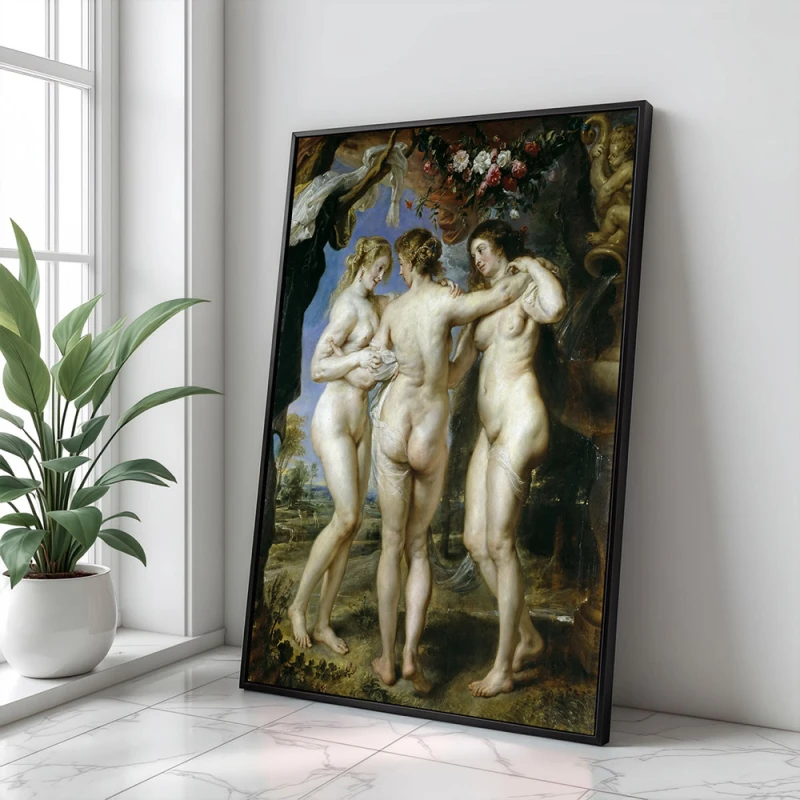 Tablou Rubens - Cele Trei Grații, tablou reproducere înrămat pentru un living sofisticat, un birou elegant sau un dormitor cu personalitate Tablou Rubens - Cele Trei Grații, tablou reproducere înrămat pentru un living sofisticat, un birou elegant sau un dormitor cu personalitate