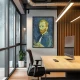 Tablou Vincent van Gogh - Autoportret din 1889, tablou reproducere înrămat un magnet de complimente pentru livingul, biroul sau dormitorul tău Tablou Vincent van Gogh - Autoportret din 1889, tablou reproducere înrămat un magnet de complimente pentru livingul, biroul sau dormitorul tău