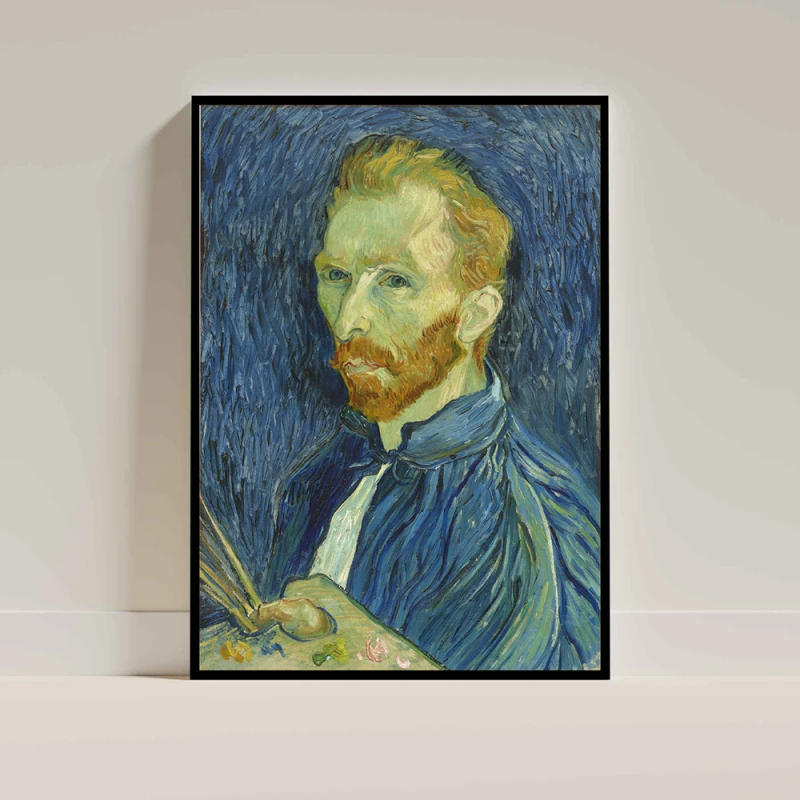 Tablou Vincent van Gogh - Autoportret din 1889, tablou reproducere înrămat un magnet de complimente pentru livingul, biroul sau dormitorul tău Tablou Vincent van Gogh - Autoportret din 1889, tablou reproducere înrămat un magnet de complimente pentru livingul, biroul sau dormitorul tău
