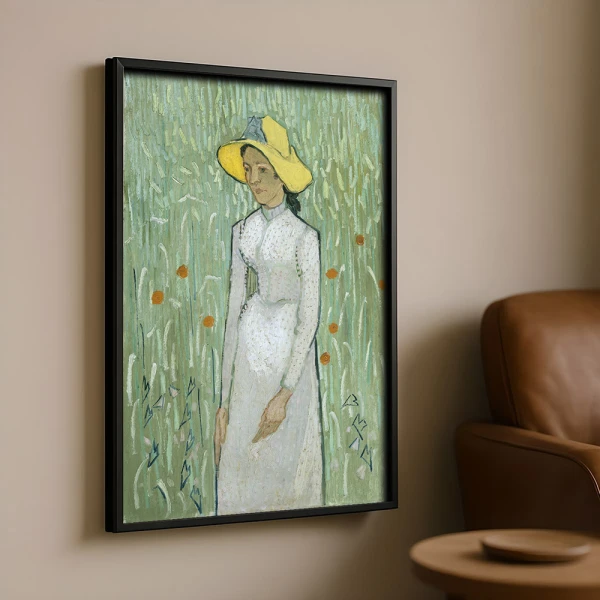 Tablou Vincent van Gogh - Fata în alb, tablou reproducere înrămat pentru livingul, biroul sau dormitorul tău Tablou Vincent van Gogh - Fata în alb, tablou reproducere înrămat pentru livingul, biroul sau dormitorul tău