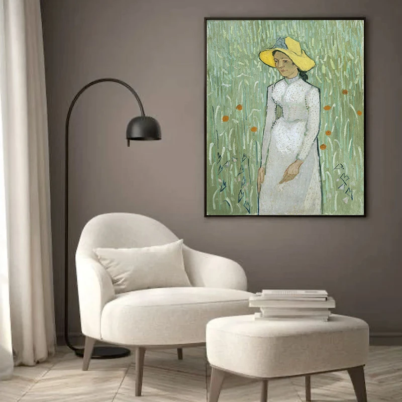 Tablou Vincent van Gogh - Fata în alb, tablou reproducere înrămat pentru livingul, biroul sau dormitorul tău Tablou Vincent van Gogh - Fata în alb, tablou reproducere înrămat pentru livingul, biroul sau dormitorul tău