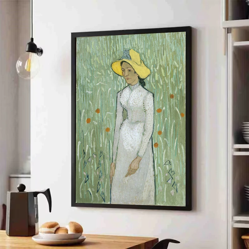 Tablou Vincent van Gogh - Fata în alb, tablou reproducere înrămat pentru livingul, biroul sau dormitorul tău Tablou Vincent van Gogh - Fata în alb, tablou reproducere înrămat pentru livingul, biroul sau dormitorul tău