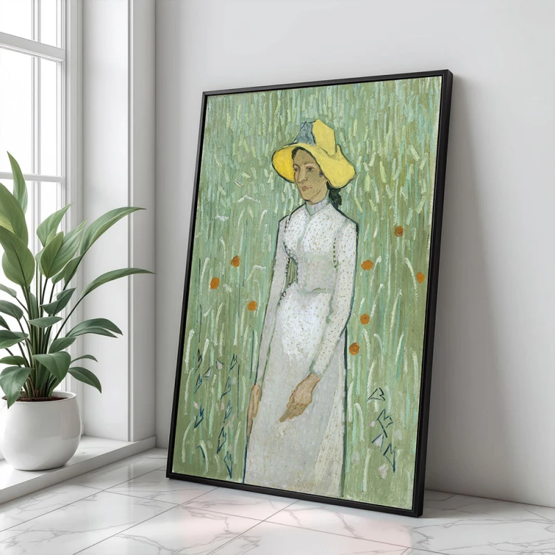 Tablou Vincent van Gogh - Fata în alb, tablou reproducere înrămat pentru livingul, biroul sau dormitorul tău Tablou Vincent van Gogh - Fata în alb, tablou reproducere înrămat pentru livingul, biroul sau dormitorul tău