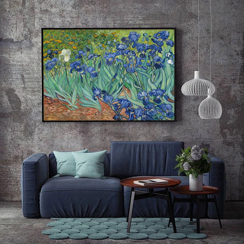Tablou Vincent van Gogh - Iriși, tablou reproducere înrămat atmosferă caldă pentru livingul, biroul sau dormitorul tău Tablou Vincent van Gogh - Iriși, tablou reproducere înrămat atmosferă caldă pentru livingul, biroul sau dormitorul tău