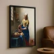 Tablou Vermeer - Lăptăreasa, tablou reproducere înrămat se integrează excelent în livinguri, bucătării spațioase, birouri sau holuri