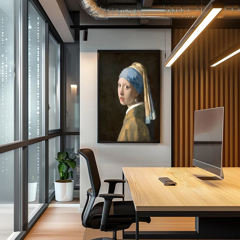 Tablou Vermeer - Fata cu cercel de perlă, tablou reproducere înrămat excelent în livinguri elegante, în birouri sofisticate sau în dormitoare relaxante Tablou Vermeer - Fata cu cercel de perlă, tablou reproducere înrămat excelent în livinguri elegante, în birouri sofisticate sau în dormitoare relaxante