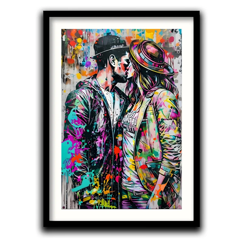 Culorile Sarutului - Tablou abstract