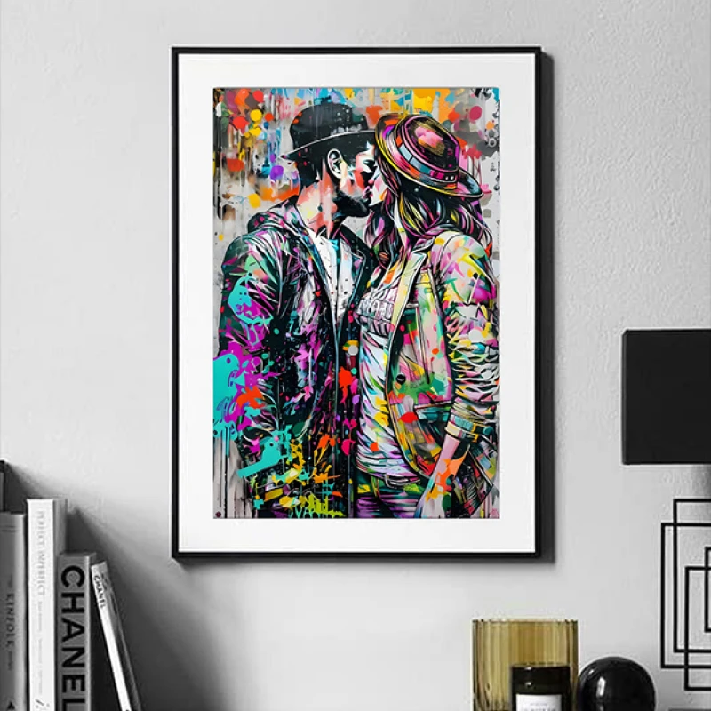 Culorile Sarutului - Tablou abstract