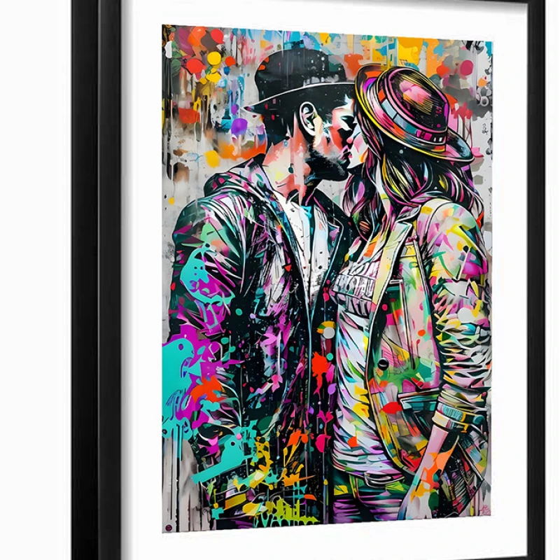 Culorile Sarutului - Tablou abstract