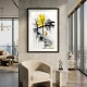 Tablou abstract modern înrămat – Pași Tăcuți, iubirea ca artă contemporană Tablou abstract modern înrămat – Pași Tăcuți, iubirea ca artă contemporană