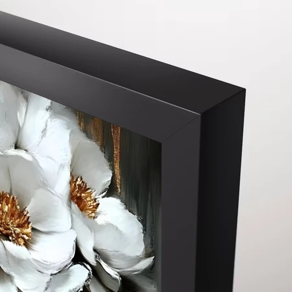 Tablou abstract înrămat cu flori – Printre Flori, tablou modern femeie cu flori
