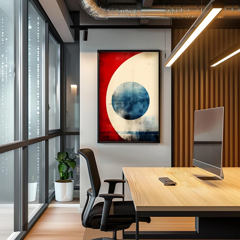 Tablou abstract cu ramă - Lumina Lumii, tablou abstract modern, perfect pentru living, birou, hol Tablou abstract cu ramă - Lumina Lumii, tablou abstract modern, perfect pentru living, birou, hol