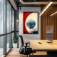 Tablou abstract cu ramă - Lumina Lumii, tablou abstract modern, perfect pentru living, birou, hol Tablou abstract cu ramă - Lumina Lumii, tablou abstract modern, perfect pentru living, birou, hol