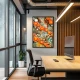 Tablou abstract cu ramă - Energie Solară, tablou abstract modern, perfect pentru living, birou, hol