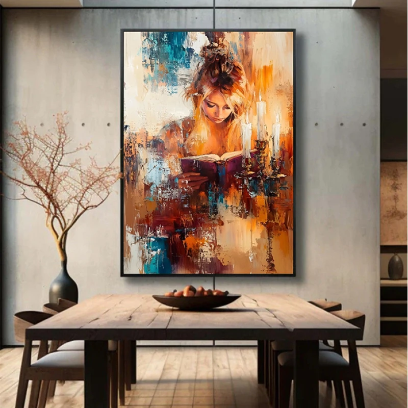 Tablou abstract cu ramă - Lumina dintre Pagini, tablou abstract modern, perfect pentru living, birou, hol Tablou abstract cu ramă - Lumina dintre Pagini, tablou abstract modern, perfect pentru living, birou, hol