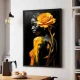 Tablou abstract cu ramă - Trandafirul Galben, tablou abstract pentru interior modern și sofisticat Tablou abstract cu ramă - Trandafirul Galben, tablou abstract pentru interior modern și sofisticat