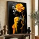 Tablou abstract cu ramă - Trandafirul Galben, tablou abstract pentru interior modern și sofisticat Tablou abstract cu ramă - Trandafirul Galben, tablou abstract pentru interior modern și sofisticat