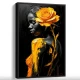 Tablou abstract cu ramă - Trandafirul Galben, tablou abstract pentru interior modern și sofisticat Tablou abstract cu ramă - Trandafirul Galben, tablou abstract pentru interior modern și sofisticat