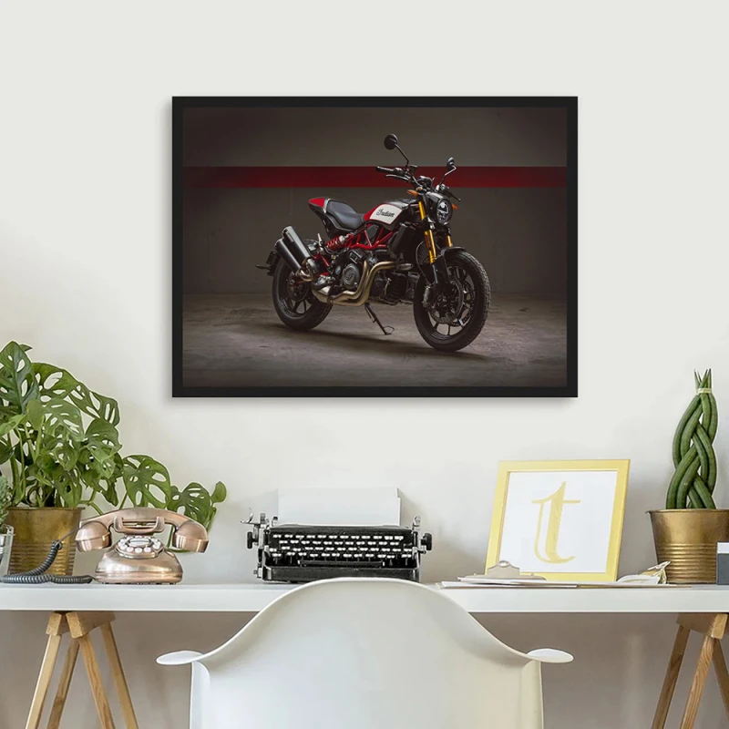 Tablou Motocicletă Indian FTR Înramat Tablou Motocicletă Indian FTR Înramat