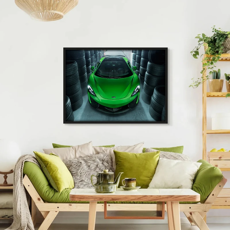 Tablou Supercar McLaren Verde Înramat Tablou Supercar McLaren Verde Înramat