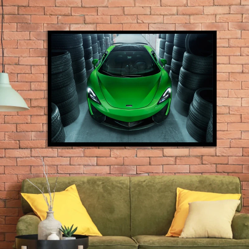 Tablou Supercar McLaren Verde Înramat Tablou Supercar McLaren Verde Înramat