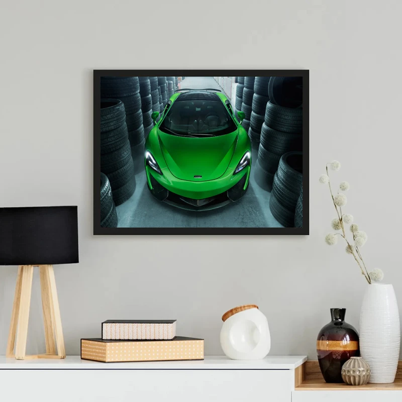 Tablou Supercar McLaren Verde Înramat Tablou Supercar McLaren Verde Înramat