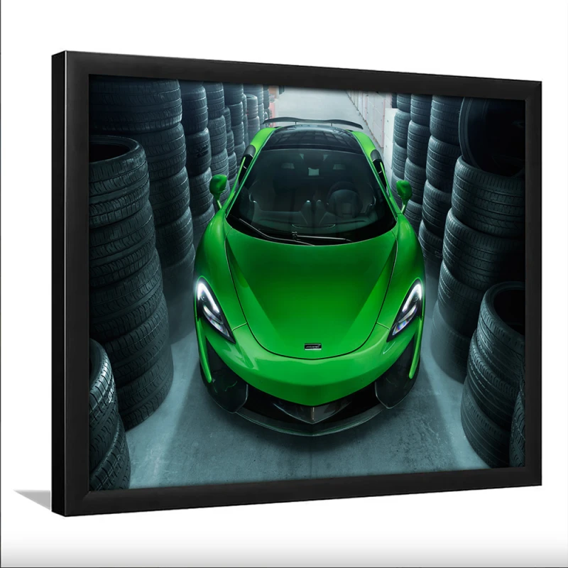 Tablou Supercar McLaren Verde Înramat Tablou Supercar McLaren Verde Înramat