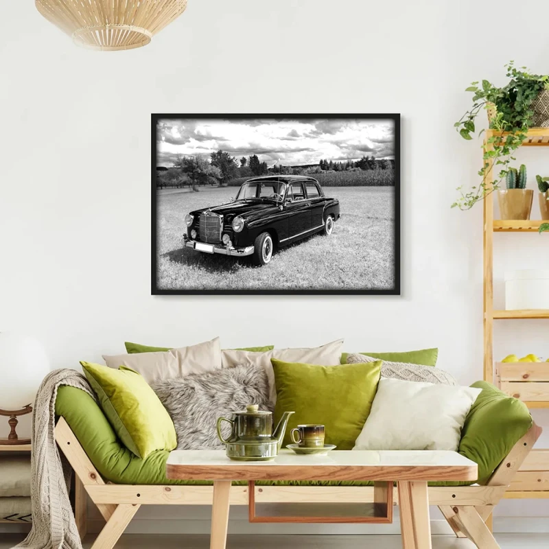 Tablou Alb-Negru Mercedes-Benz W120 Înramat