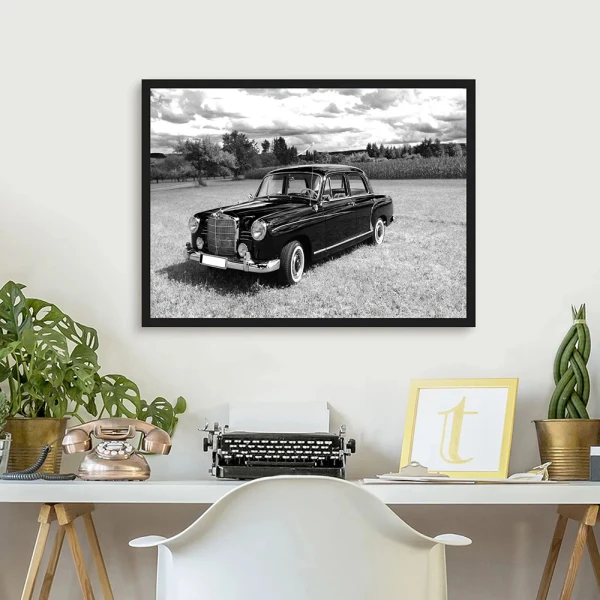 Tablou Alb-Negru Mercedes-Benz W120 Înramat