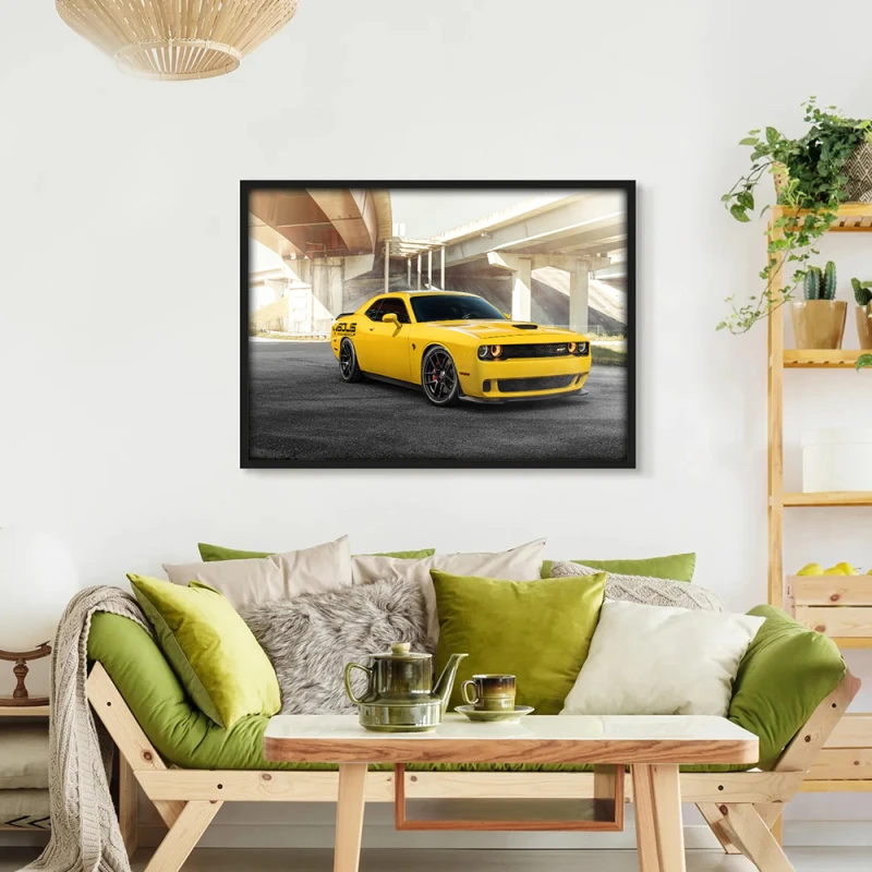 Tablou Muscle Car Dodge Challenger Înramat Tablou Muscle Car Dodge Challenger Înramat