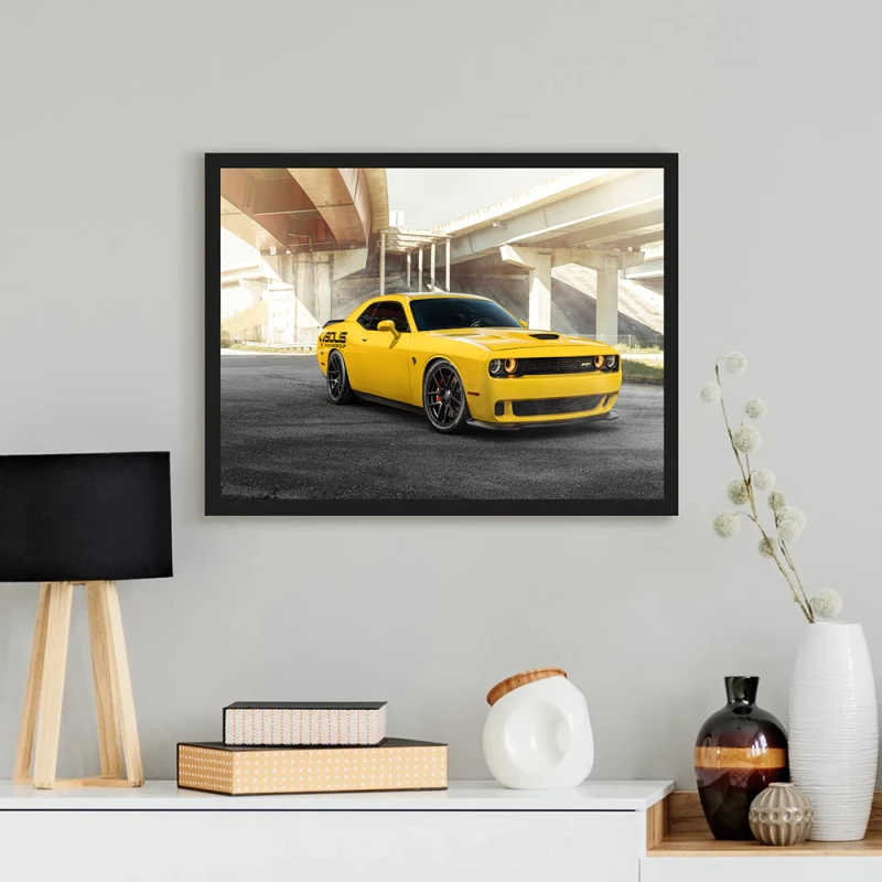Tablou Muscle Car Dodge Challenger Înramat Tablou Muscle Car Dodge Challenger Înramat