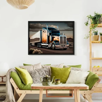 Tablou Camion American Înramat