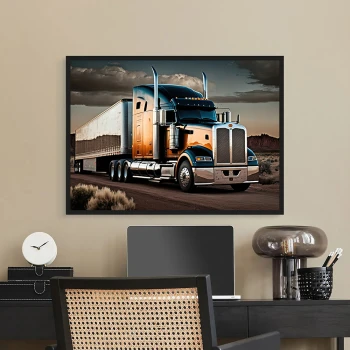 Tablou Camion American Înramat