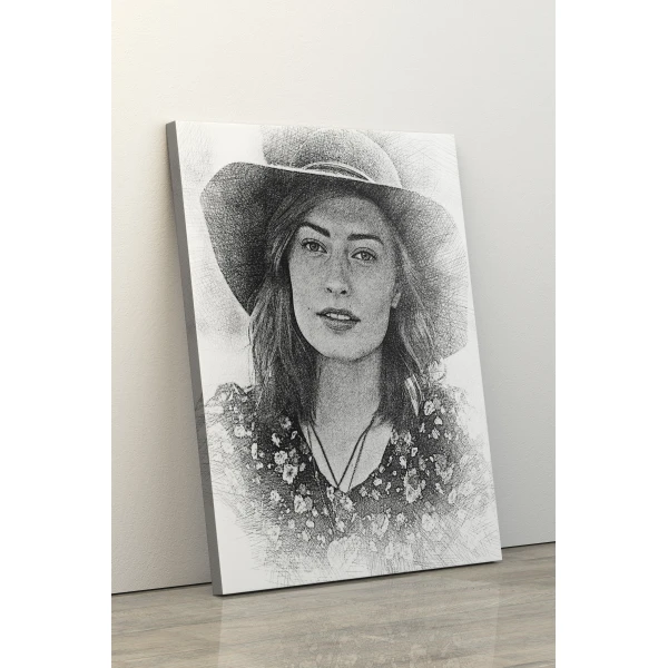 Desen in Creion cu Poza - Tablouri personalizate