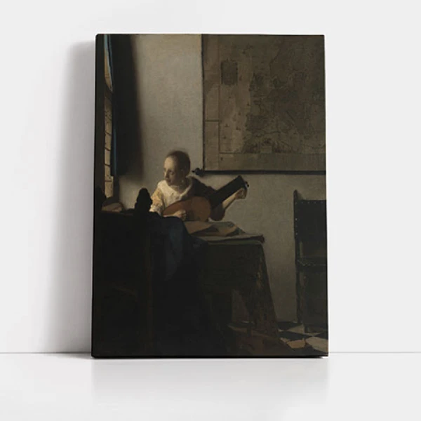 Femeie cu lauta - Reproduceri pictori celebri