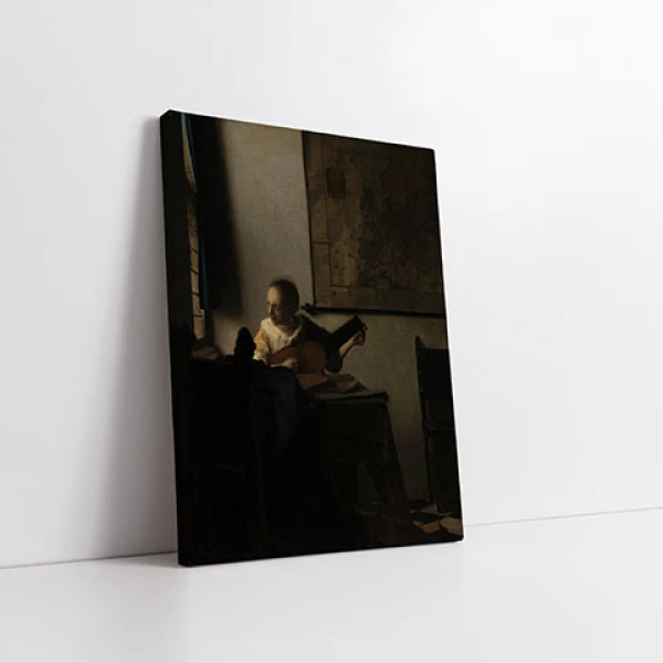 Femeie cu lauta - Reproduceri pictori celebri