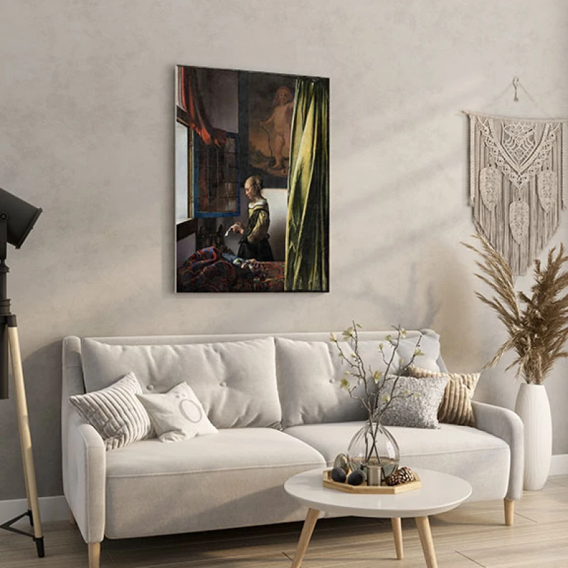 Doamna care citeste la o fereastra deschisa - Reproduceri pictori celebri