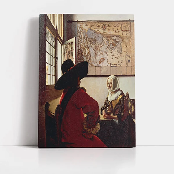 Ofiterul si fata care rade - Reproduceri pictori celebri