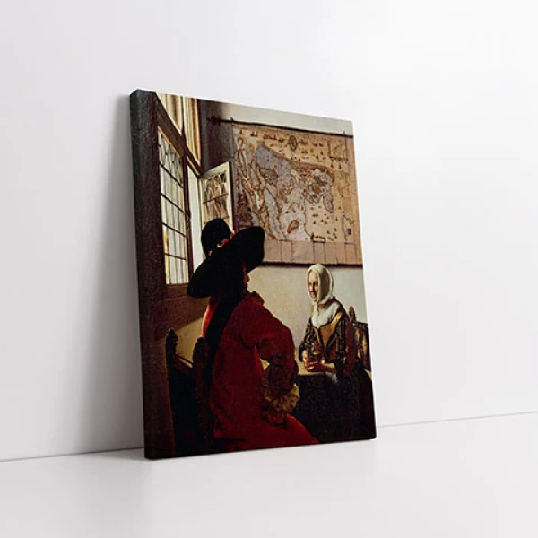 Ofiterul si fata care rade - Reproduceri pictori celebri