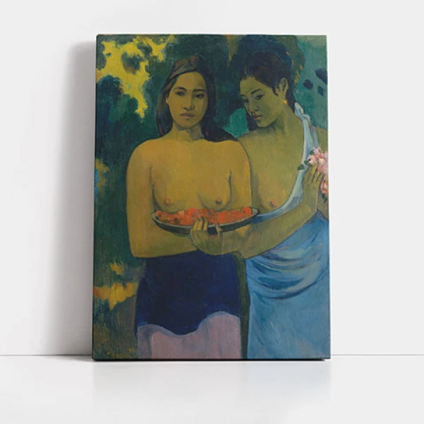 Doua Femei Tahitiene - Reproduceri pictori celebri